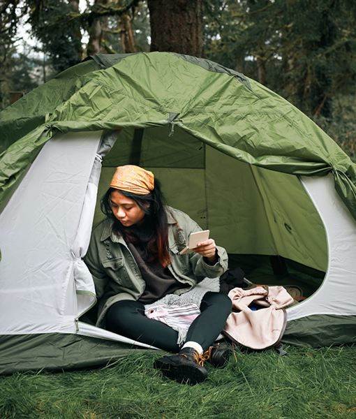 Tent camping