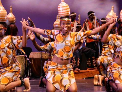 Group of dancers at cultural Gala Night in Kampala, an event leading to the Conference
